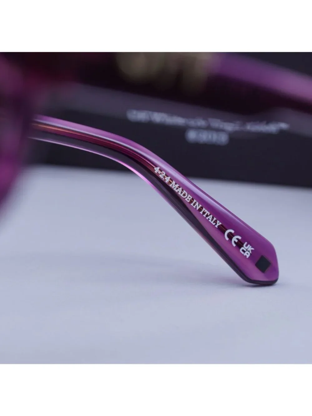 Off-White OERI13D SPARKS 3707 Cat Eye Sunglasses – Purple / Grey